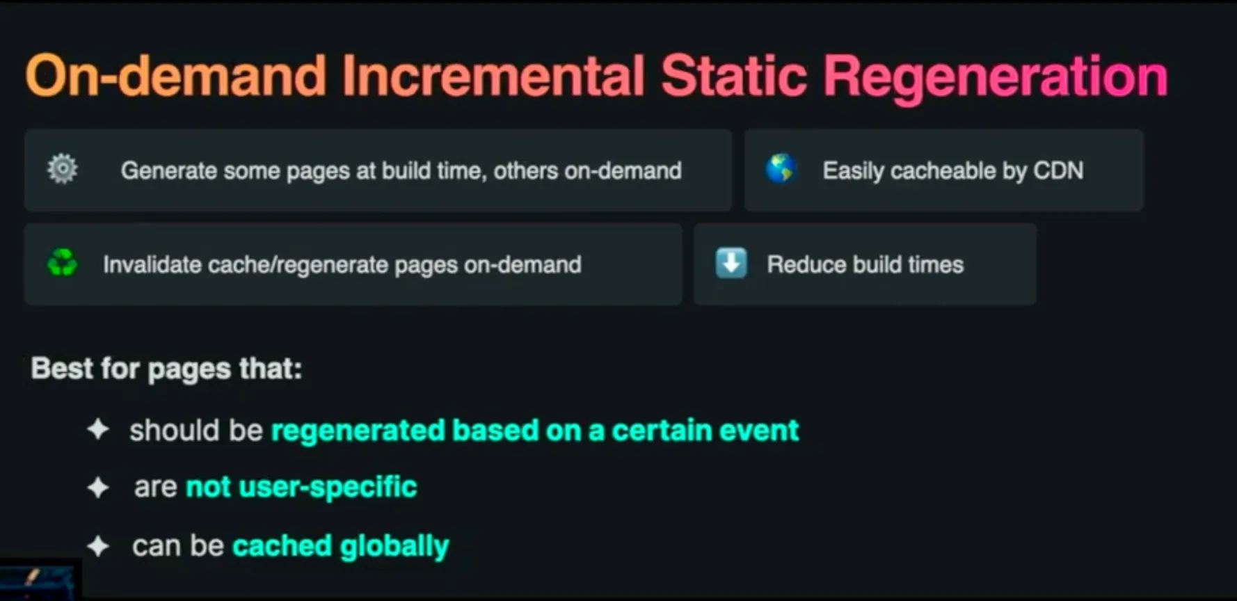 On Demand Incremental Static Regeneration