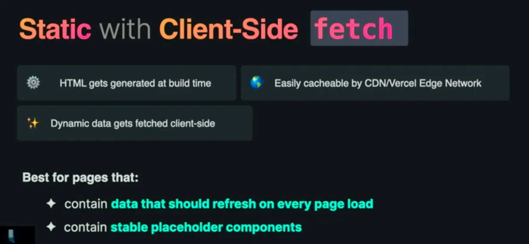 Static Rendering with Fetch